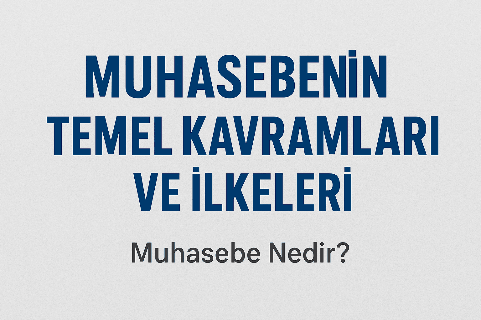 Muhasebenin Temel Kavramları ve İlkeleri | Muhasebe Nedir?