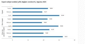 İnşaat Maliyetleri Ağustosta Arttı, Yıllık Artış %22,8